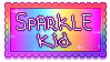 colorful "sparkle kid" written by hand
